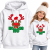 BLUZA Z KAPTUREM  ŚWIĄTECZNA HO HO HO